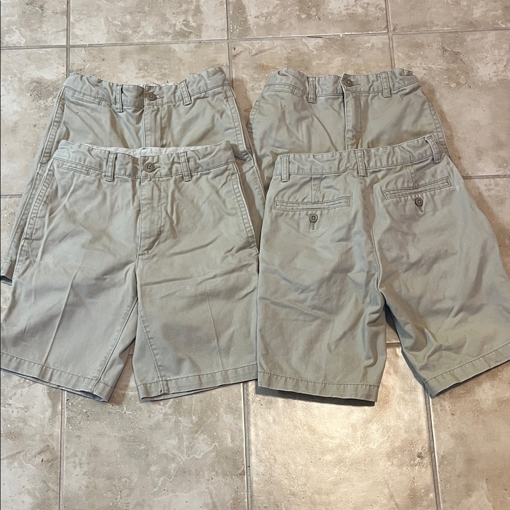 Gap boys khaki uniform shorts size 12 lot of four pairs
